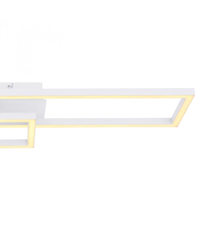 Plafon sufitowy do kuchni Tatjana LED biały 2 prostokątne ramki 3000K ciepła barwa światła
