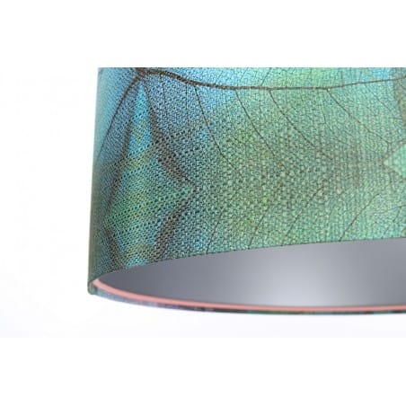 Lampa wisząca Zibu abażur z tkaniny strukturalnej z kolorowym dekorem BPS Koncept