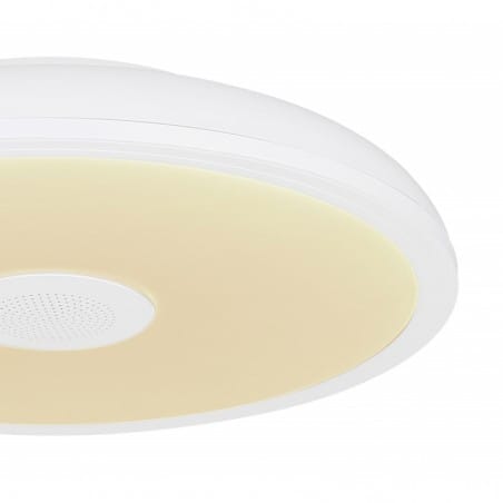 Plafon do łazienki Raffy LED biały 28cm wielofunkcyjny z pilotem Bluetooth głośnik ściemniacz RGB,