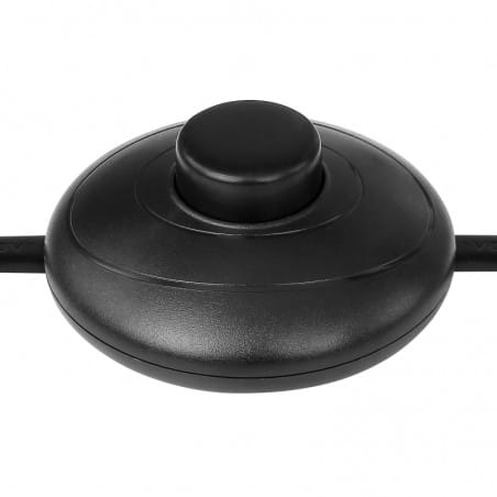 Lampa podłogowa Gianna czarna matowa z metalu regulowana wysokość włącznik podłogowy na kablu
