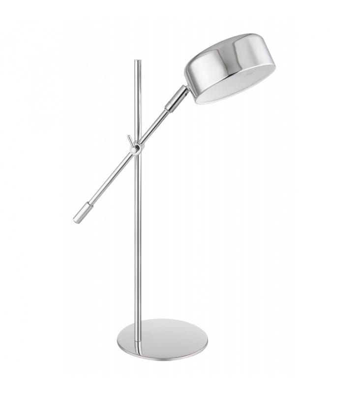 Metalowa lampa stołowa lub biurkowa Gianna chrom regulowana