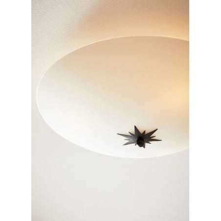 Szklany plafon pokojowy z dekoracyjną czarną gwiazdką Rose 43cm do salonu sypialni kuchni