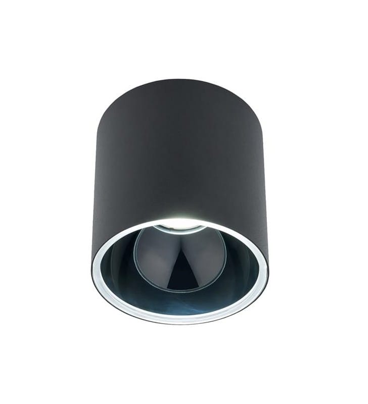 Czarna lampa natynkowa downlight Arch GU10 13cm