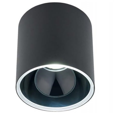 Czarna lampa natynkowa downlight Arch GU10 13cm