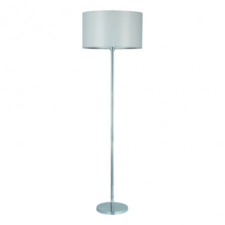 Szara lampa podłogowa z abażurem Dove do salonu sypialni prosta forma