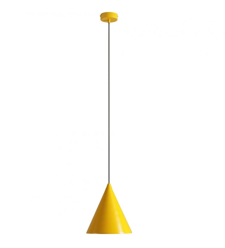 Lampa wisząca Form Mustard metalowa klosz stożek żółta do salonu sypialni kuchni jadalni
