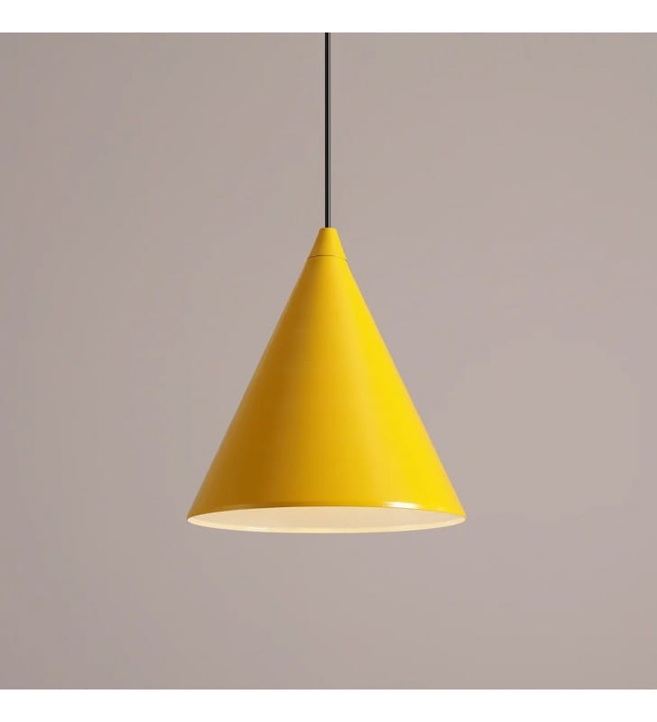 Lampa wisząca Form Mustard metalowa klosz stożek żółta do salonu sypialni kuchni jadalni
