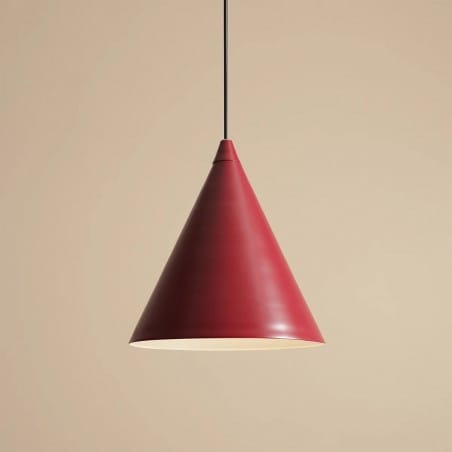 Bordowa lampa wisząca Form Red Wine metal klosz stożek do salonu sypialni kuchni jadalni Aldex