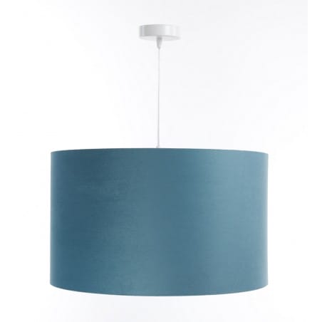Romano niebieska lampa wisząca z tkaniny welurowej miedziany środek