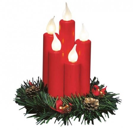 Świąteczny świecznik 5 płomienny Hanna 5 czerwonych świec świąteczna dekoracja
