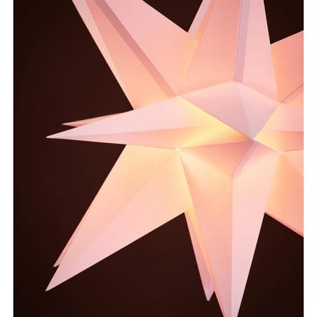 Różowa papierowa podświetlana gwiazda Skillinge 50cm dekoracja świąteczna całoroczna