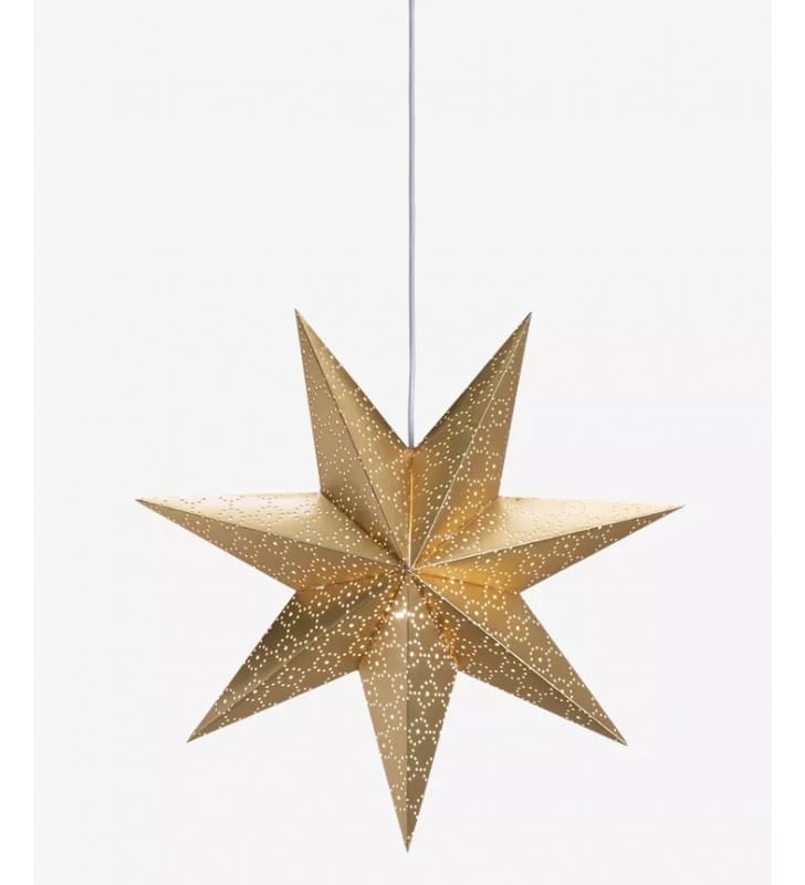 Złota papierowa gwiazda Tostared z podświetleniem 45cm