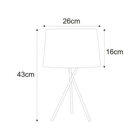 Szara nowoczesna lampa stołowa Remi Gray na 3 nogach