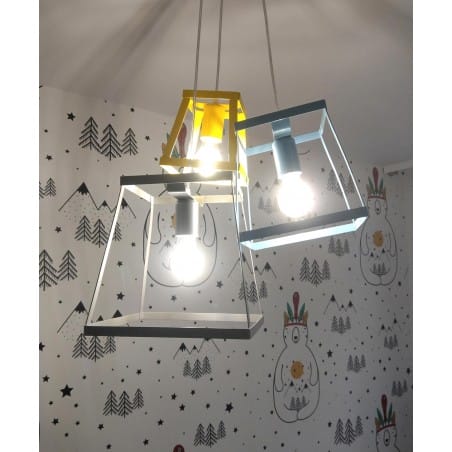 Lampa wisząca Tedy 3 zwisowa kolorowa nowoczesna do pokoju dziecka nastolatka