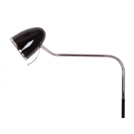 Metalowa lampa podłogowa Kajtek I czarna giętkie ramię do salonu sypialni do domowego biura