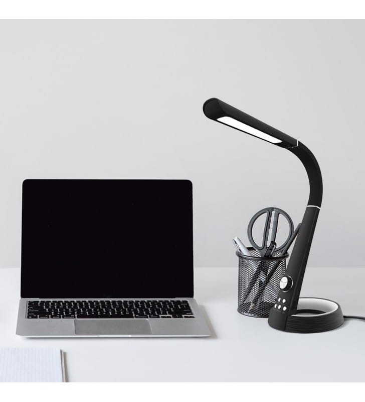 Lampka biurkowa Berkane nowoczesna z dodatkowymi funkcjami ściemniacz USB