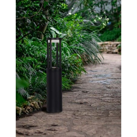 Lampa ogrodowa Ubbe czarna nowoczesna LED IP54 4000K niski słupek 50cm
