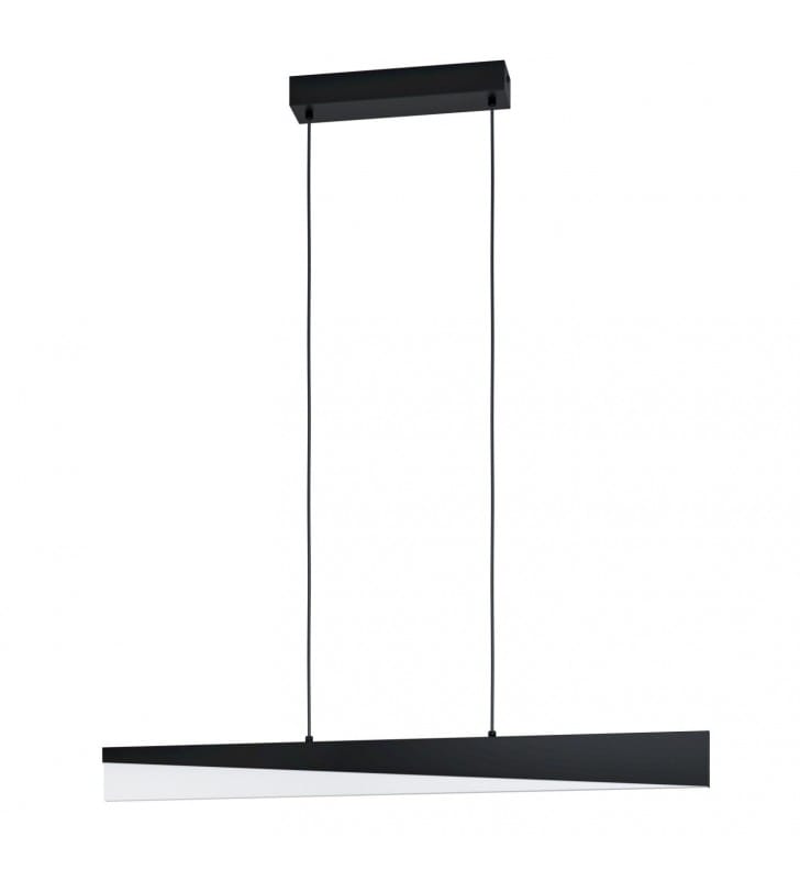 Pozioma czarno biała nowoczesna lampa nad stół biurko Isidro LED 3000K ściemnialna - OD RĘKI