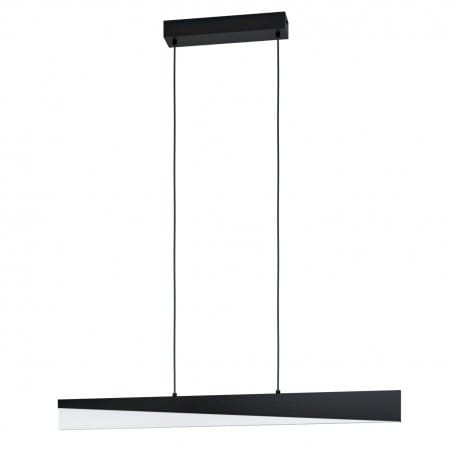 Pozioma czarno biała nowoczesna lampa nad stół biurko Isidro LED 3000K ściemnialna - OD RĘKI