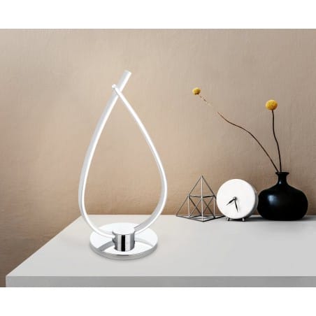 Designerska nowoczesna lampa stołowa Roncade LED chrom Eglo