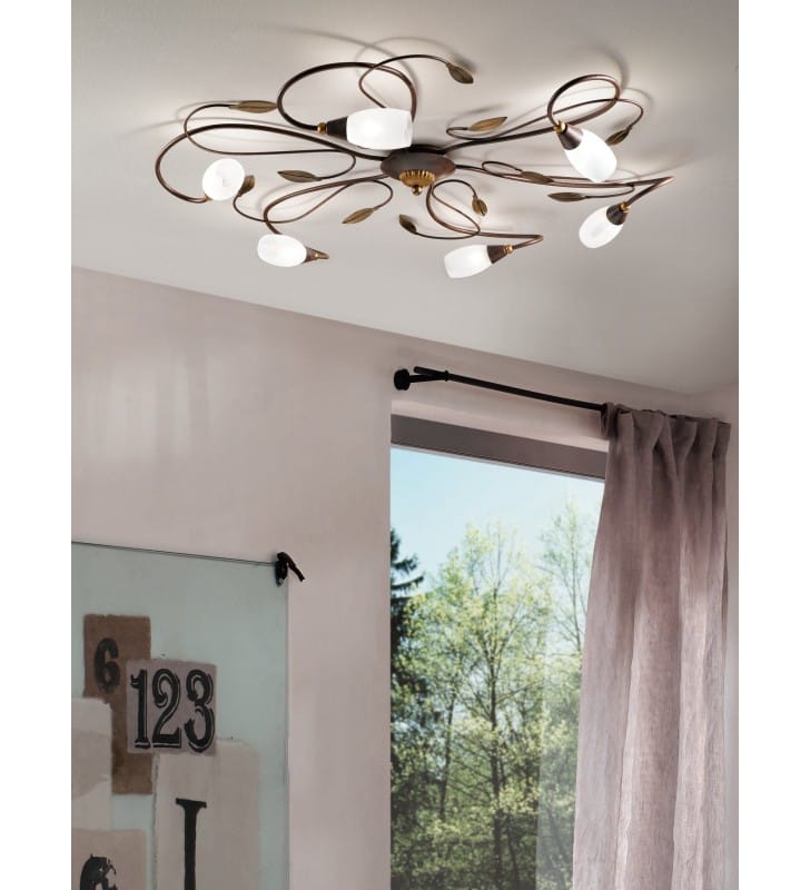 Duża dekoracyjna lampa sufitowa Gerbera1 do salonu sypialni na korytarz
