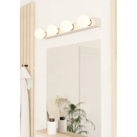 Podłużna lampa ścienna Guanal chrom do oświetlenia lustra oświetlenie toaletki do makijażu 4xE27
