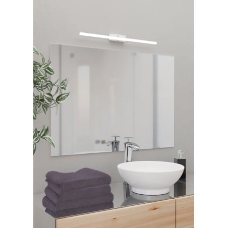 Podłużna biała lampa nad lustro do łazienki Verdello LED 3000K + 6500K