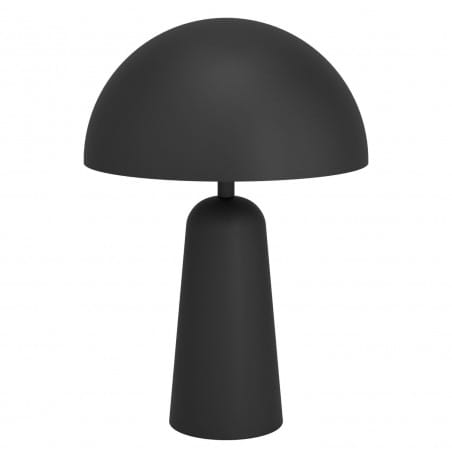 Czarna lampa stołowa z metalu Aranzola do sypialni na komodę