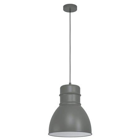 Szara metalowa lampa wisząca Ebury 38cm loftowa industrialna do kuchni jadalni
