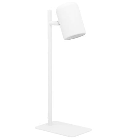 Biała lampka biurkowa Ceppino GU10 nowoczesna włącznik na przewodzie