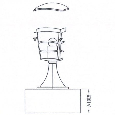 Lampa ogrodowa Aloria niski słupek zewnętrzny czarny 30cm - OD RĘKI