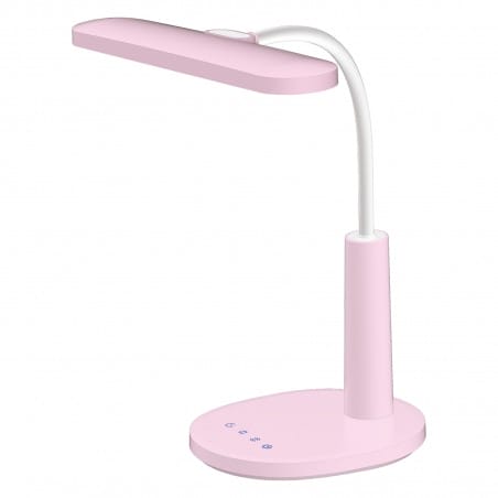 Nowoczesna różowa lampka biurkowa Mile LED regulacja barwy światła
