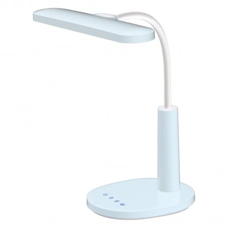 Niebieska nowoczesna lampka biurkowa dla dziecka Mile LED regulacja barwy światła