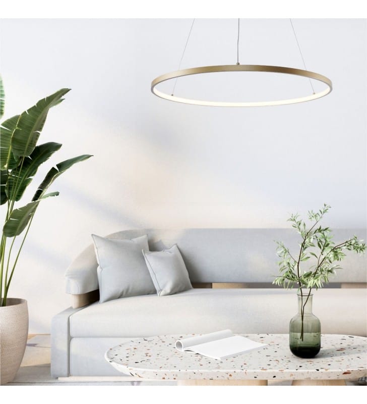 Lampa wisząca Breno LED 60cm minimalistyczn obręcz nad stół do jadalni