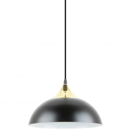 Pojedyncza czarna lampa wisząca ze złotym wykończeniem Sarda 29cm do kuchni