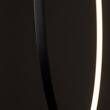 Circolo LED 4000K czarna lampa wisząca do nowoczesnego salonu 45cm obręcz
