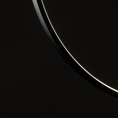 Circolo LED czarna lampa wisząca do nowoczesnego salonu neutralna barwa światła pierścień 60cm