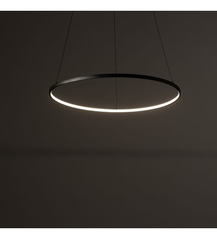 60cm minimalistyczna okrągła lampa wisząca Circolo LED 4000K obręcz do salonu kuchni