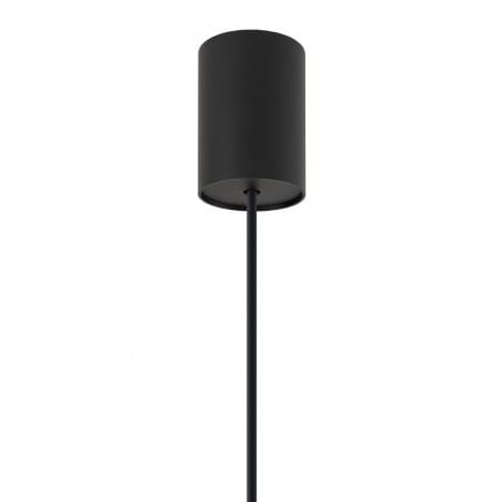 50cm czarna lampa wisząca stożek Zenith mosiężny detal nad stół do jadalni