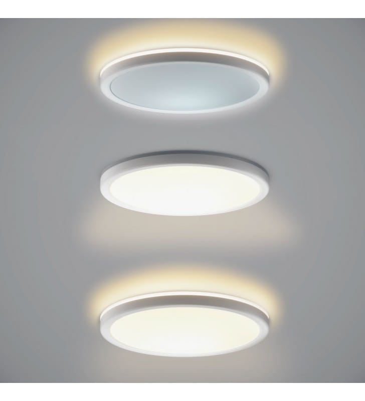 28cm biały okrągły plafon Corte LED regulacja barwy światła boczne światło