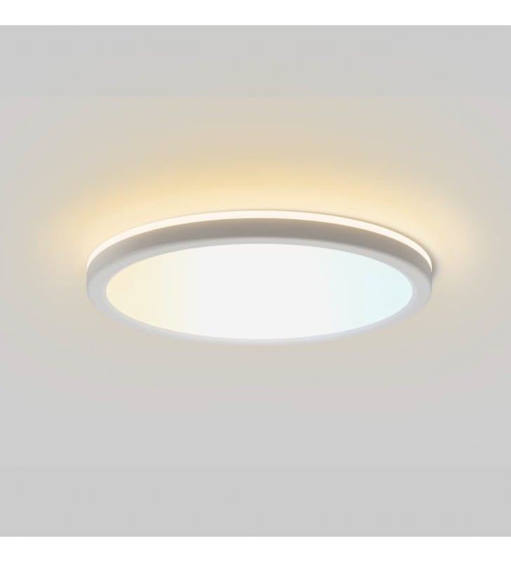 28cm biały okrągły plafon Corte LED regulacja barwy światła boczne światło