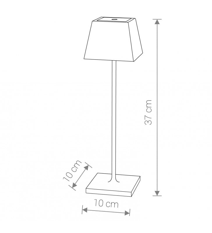 Biała zewnętrzna bezprzewodowa lampa przenośna stołowa Mahe LED