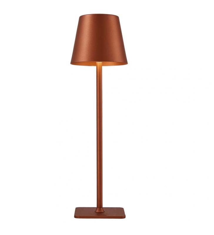 Przenośna lampa tarasowa Altis LED kawowa zewnętrzna IP54