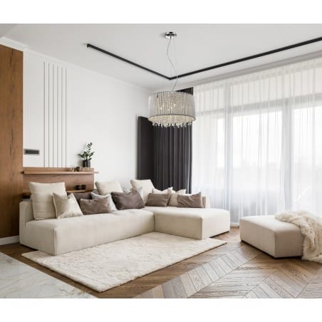 Lampa wisząca Anabella z kryształkami do salonu