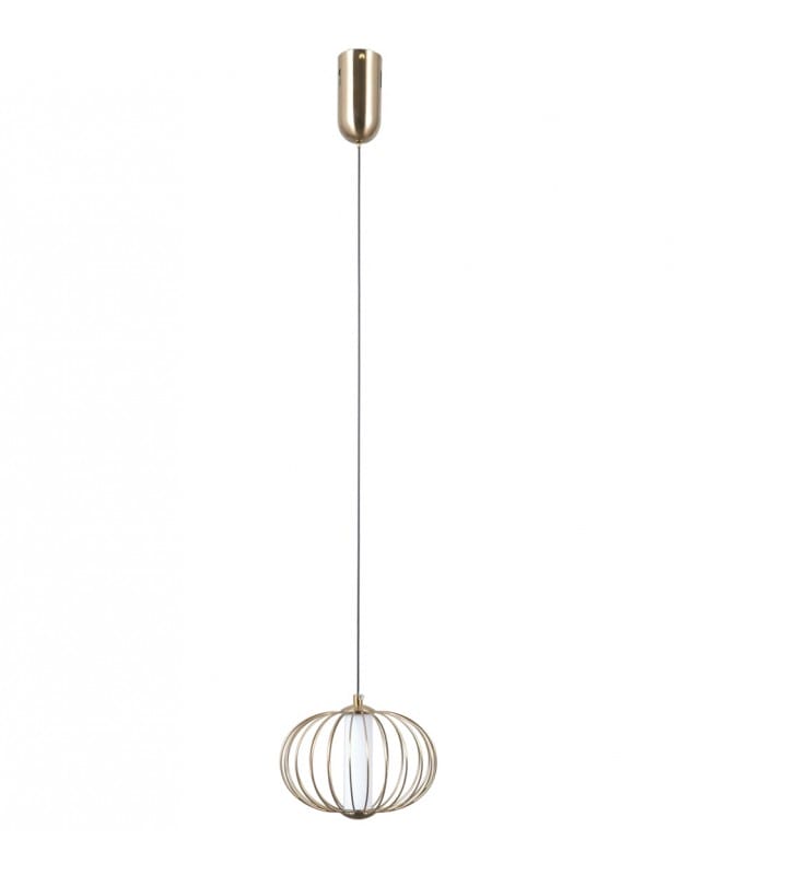 Lampa wisząca Rabel LED złota z metalu ciepła barwa światła Italux